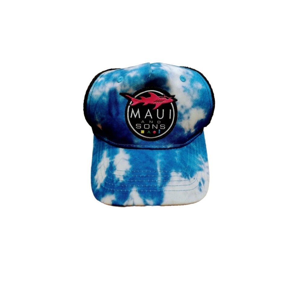 Maui And Sons Snapback Trucker Hat Multi One Size Mesh Back Tie Dye